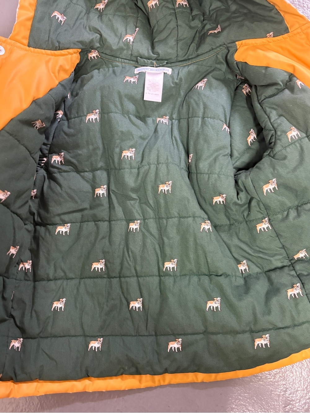 Janie and Jack Classic Yellow puffer Raincoat 12-24 months - Picture 3 of 6